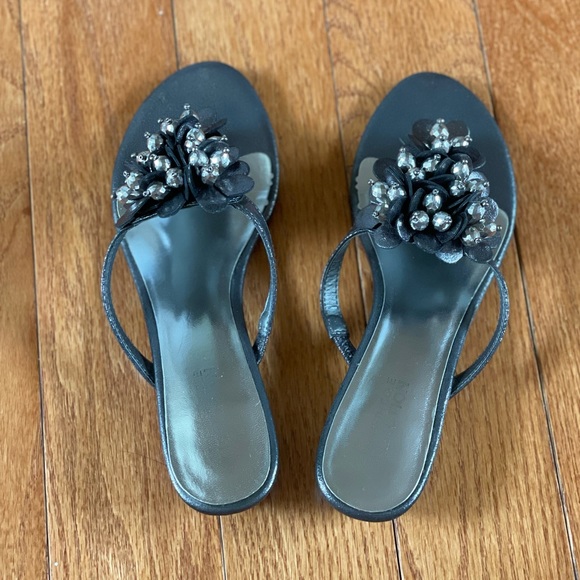 Kenneth Cole Reaction Dark Gray Silver Sandals 6.5 - Picture 6 of 9